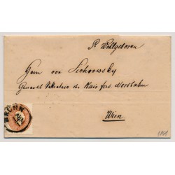 ÖSTERREICH 1861 10kr, Faltbrief, BRÜNN nach WIEN. Schön!