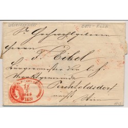 ÖSTERREICH 1863 5+10kr-Teil, ORTS-REKO-Brief überfrankiert um 2kr+5kr???