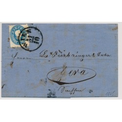 ÖSTERREICH 1861 15kr, AUSLANDS-Brief (Inhalt) WIEN nach GERA.