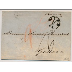 ÖSTERREICH 1856 BARBEZAHLTER AUSLANDS-Brief (Inhalt) WIEN nach GENEVE. Schön!