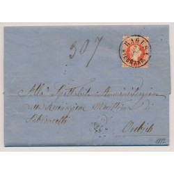 ÖSTERREICH 1877 5kr, REKO-Brief, RAGUSA/RECOMAND (Dalmatien) nach OREBICH.