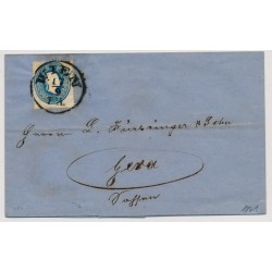 ÖSTERREICH 1861 15kr, AUSLANDS-Brief aus WIEN nach GERA. Sehr schön!