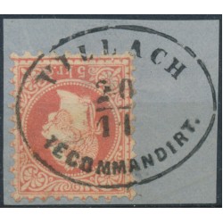 ÖSTERREICH 1867 5kr, WASSERZEICHEN! VILLACH/RECOMMANDIRT (K)