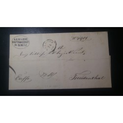 ÖSTERREICH 1862 Brief, OLMÜTZ (M) nach FREUDENTHAL.