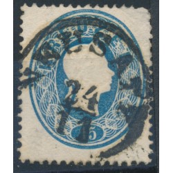 ÖSTERREICH 1861 15kr, NEUSATZ (Ws) Ecke hell/dünn! Schön!