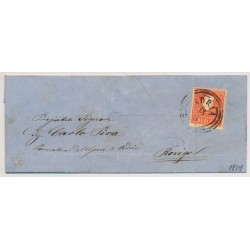 LOMBARDEI-VENETIEN 1859 5sld. Type II. Brief, ADRIA nach ROVIGO. Sehr schön!