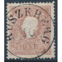 ÖSTERREICH 1858 10kr, Type II. ZENTRIERT! RUSZKBERG (Bm) Mü:15P! Schön!