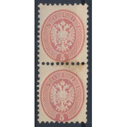 LOMBARDEI-VENETIEN 1864 2*5sld. PAAR! BOGENTEILUNGSSTRICH-WASSERZEICHEN * ORIG!