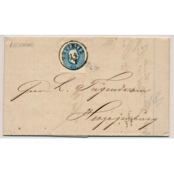ÖSTERREICH 1863 15Kr, Brief (Inhalt) (5Kr, Stempelmarke) KREIBITZ (B)