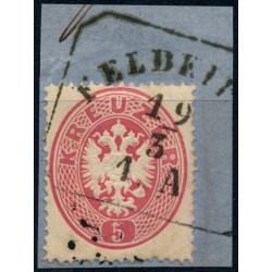 ÖSTERREICH 1863 5Kr, FELDKIRCH (V) Mü:12P!