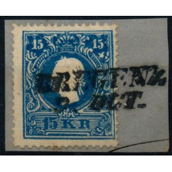 ÖSTERREICH 1858 15Kr, Type II. BREGENZ (V) Mü:15P! Schön!