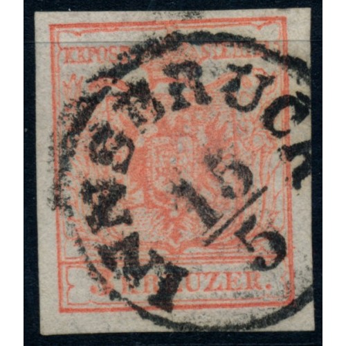 ÖSTERREICH 1850 3Kr, MP, Type III. INNSBRUCK (Tirol) schön!