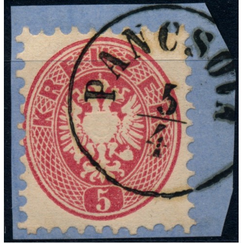 ÖSTERREICH 1864 5Kr, schöne Farbe! PANCSOVA. Sehr schön!