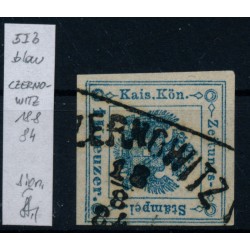 ÖSTERREICH 18.. 1Kr, zeitungsstempelmarke, P.F.! CZERNOWITZ (Bukowina) Signum!