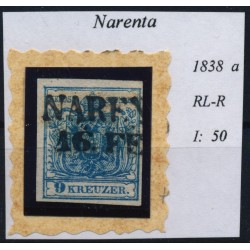 ÖSTERREICH 1850 9kr, HP, Type III. NARENTA (Dalmatien) Mü:50P! Schön! ÖSTERREICH 1850 9kr, HP, Type III. NARENTA (Dalmatien) Mü:50P! Schön!