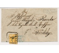 185. 1kr, BLAU-FIRMENSTEMPEL! Zeitungs-SCHLEIFE! PRAG (B)