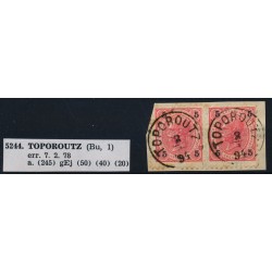 ÖSTERREICH 1894 2*5kr PAAR! TOPOROUTZ (Bukowina) Klein Eckmangel! Schön!