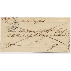 ÖSTERREICH 1837 Brief Janowitz/in/Mähren (M) Mü:240P! Nach PEST. Militärbrief.