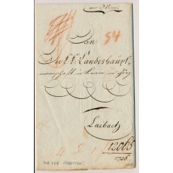 ÖSTERREICH 1808 REKO-Brief (Inhalt, Wz!) innen 30kr SIGNETTE+6kr SIGNETTE! WIEN