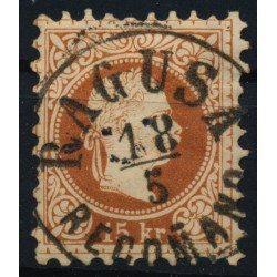 ÖSTERREICH 1867 15kr, WASSERZEICHEN! RAGUSA/RACOMAND (Dalmatien) SCHIFFSTEMPEL!