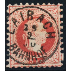 ÖSTERREICH 1867 5kr, LAIBACH/BAHNHOF (Kr) Attraktiv!