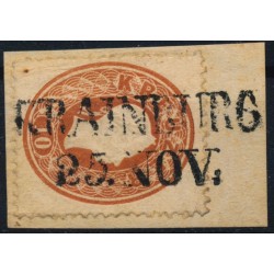 ÖSTERREICH 1861 10kr, KRAINBURG (Kr) Schön!