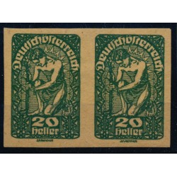 ÖSTERREICH 1919 2*20h PAAR! 263U ungebraucht * Kw:85,-€