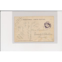 FELDPOST 1918 ANSICHTSKARTE, KRAKAU-WIEN Stempel.