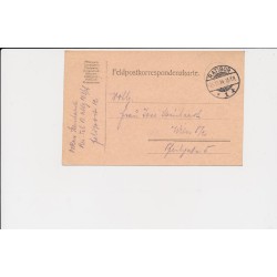 FELDPOST 1914 KARTE, RATIBOR nach WIEN.