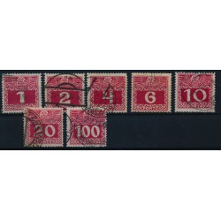 ÖSTERREICH 1909 PORTO 34y-44y kompl. Satz, gestempelt, Kw:85,-€