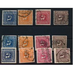 ÖSTERREICH 1908/10 3Stk. Satze mit Verschiedene Papier! Gestempelt, Kw:91,-€