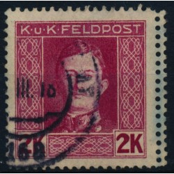 FELDPOST 1917/18 2K DOPPELZAHNUNG!, gestempelt. Interessantes Stück!