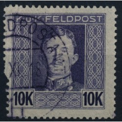 FELDPOST 1917/18 10K AUSGELASSENE ZAHNLÖCHER! Gestempelt. Interessantes Stück!