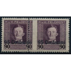 FELDPOST ITALIEN 1918 ANK XIII. PAAR! EXTREM VERZÄHNT! Postfrisch ** SELTEN!