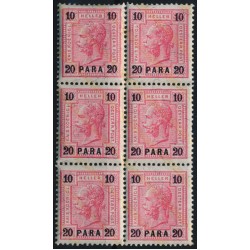 LEVANTE 1901 ANK 40, 20PARA, 6-BLOCK! Postfrisch ** Kw:150,-€