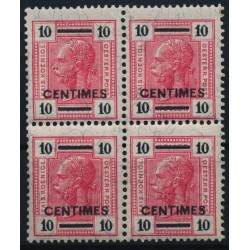 LEVANTE-KRETA 1906 ANK 13, 10C 4-BLOCK! Postfrisch ** Kw:80,-€
