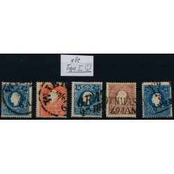 Österreich 1858 5Stk. Marken! Alle TYPE I.! Interessantes Lot!