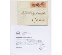 LOMBARDEI-VENETIEN 1851 3*15C, 3-STREIFEN! Brief, BASSANO