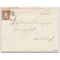 ÖSTERREICH 1860 10kr, Type II. Brief (Inhalt) SLAZBURG nach MAUTERNDORF. Schön!