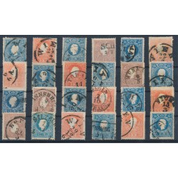 ÖSTERREICH 1858 24Stk.Marken! Auch lesbare Stempeln. Interessantes Lot!