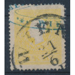 ÖSTERREICH 1858 2kr, gelb, Type II. VORAUSENTWERTUNG mit Blaustempel! WIEN.