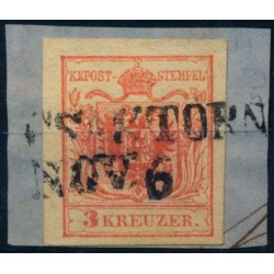 ÖSTERREICH 1850 3kr, HP, Type III. CSÁKTORNYA (Mi) Mü:10P! Schön!