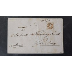 ÖSTERREICH 1873 15+10Kr, 3.GEWICHTSSTUFE-REKO-BRIEFKURENT BIELITZ(Sch) - LEMBERG