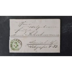 ÖSTERREICH 187. 3Kr grün, ORTSBRIEF (Kuvert) mit NEUBAU Stempel. Schön!