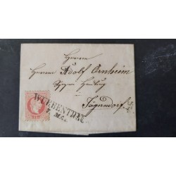 ÖSTERREICH 18.. 5Kr auf Brief WÜEBENTHAL(Sch) Kl:12P! nach JAEGERNDORF