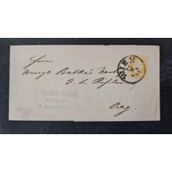 ÖSTERREICH 1877 2kr, Zeitungsschleife(komplett) WIEN nach PRAG. Sehr schön!