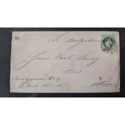 ÖSTERREICH 18.. 3kr GA-UMSCHLAG mit MARIAHILF/HILF Stempel!