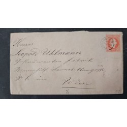 ÖSTERREICH 1879 5kr, Ga-Umschlag MESSERN N.Ö, Kl:35P! Nach WIEN Schön!