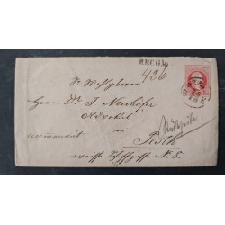 ÖSTERREICH 18.. 5Kr GA-Umschlag+2*5r, REKO-BRIEF GRATZ/B.H. NACH UNGARN! - PEST.