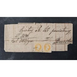 ÖSTERREICH 1872 2*2Kr PAAR, Zeitungsschleife mit LEMBERG/HERRENGASSE (Galizien)